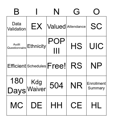 COUNT DAY BINGO Card