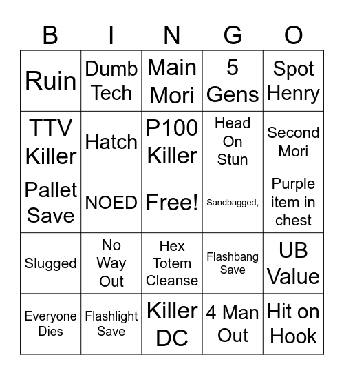 Stranger Things Bingo Night! Bingo Card