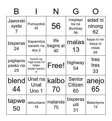 A.Lucena Bingo Card