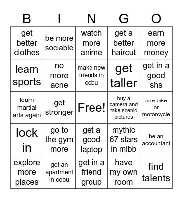 2026 bingo Card