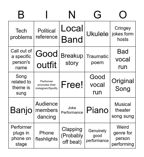 PoBev Bingo Card
