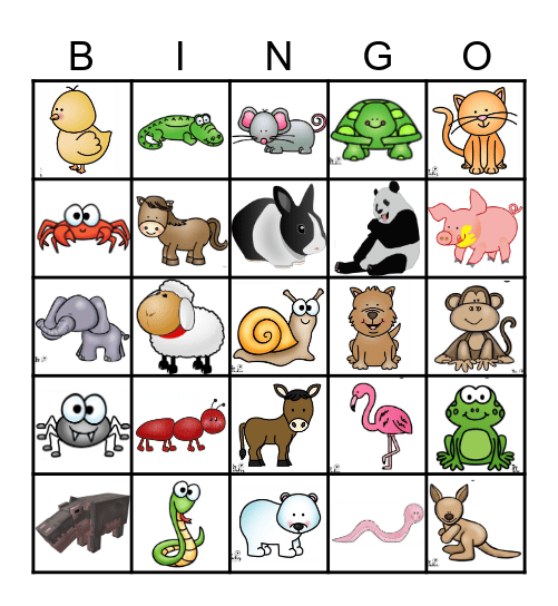 Animal Walks Bingo Card