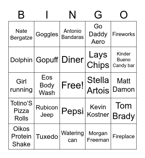 SUPERBOWL LX Bingo Card
