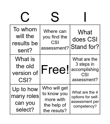 UDRIVE Step 2 Bingo Card