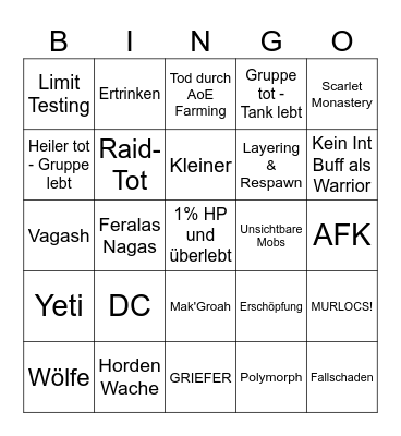 Mindamons - Katastrophenbingo Card