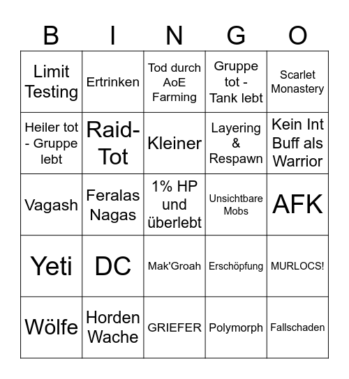Mindamons - Katastrophenbingo Card