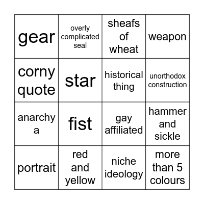 communist flag bingo Card