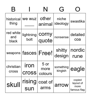 fascist flag bingo Card