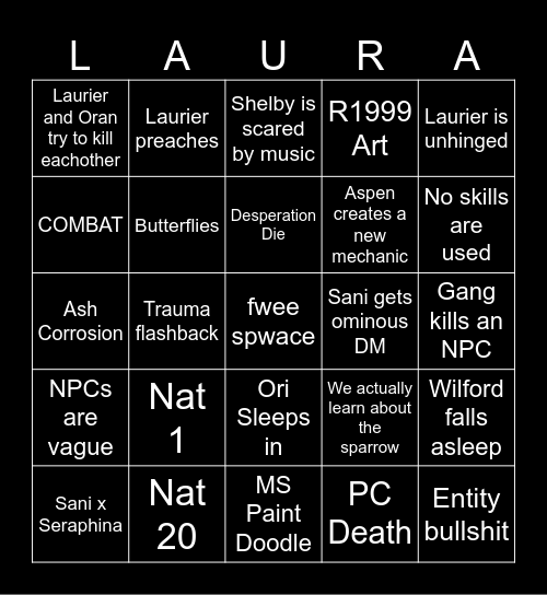 Puppet Accords Bingo Card