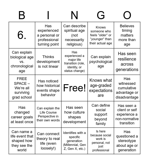 HSBE II WELCOME Bingo Card