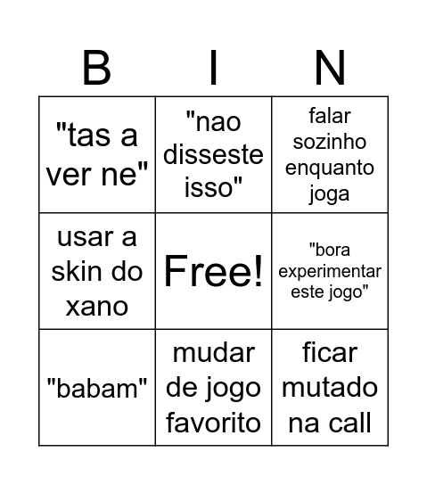 shadowbyte Bingo Card