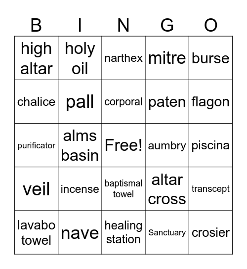 Linen Guild Bingo Card