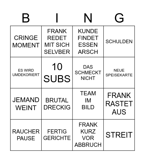 OBS Bingo Card
