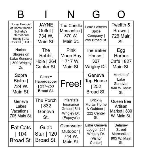 Bingo Card