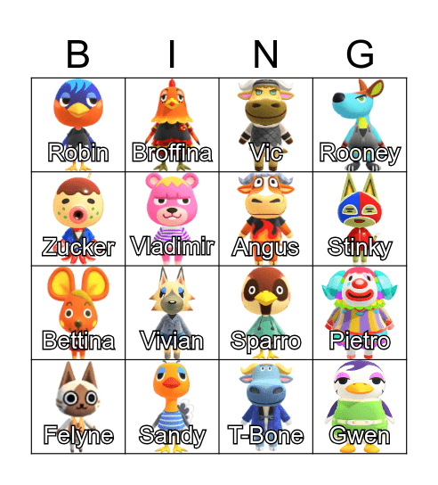 Onpopuliar Bino Bingo Card