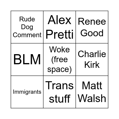 Mom and Dad Bingo Card