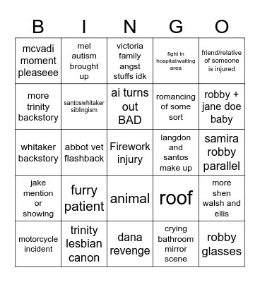 the pitt season 2 Bingo Card