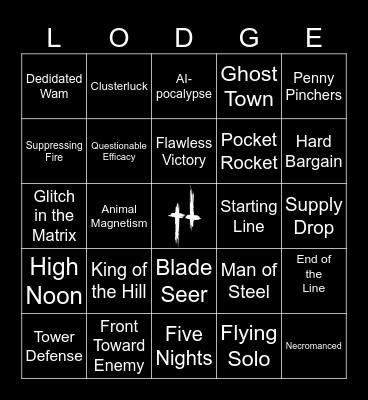 Lodge Bingo (Alternative) Bingo Card