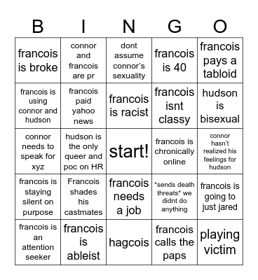 HUDCON BINGO Card