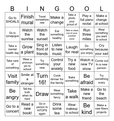 2026 Bingo Card