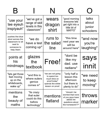 mollitt bingo Card