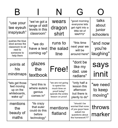 mollitt bingo Card