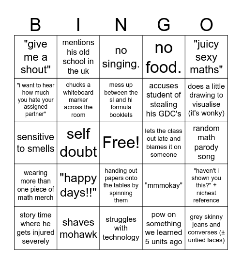 francis bell bingo Card