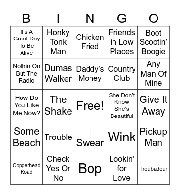 Hardway Bingo Card