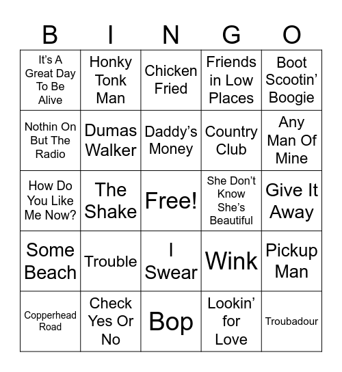 Hardway Bingo Card
