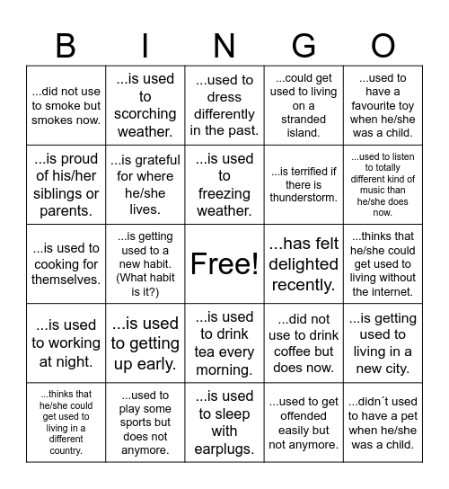 Find someone who... Bingo Card