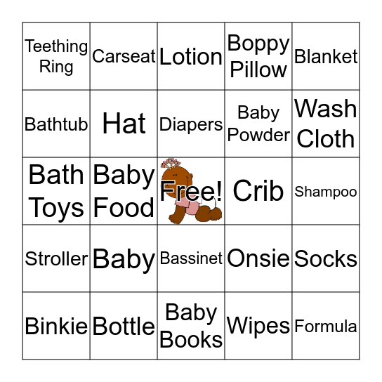 Baby It's Bingo!! Bingo Card