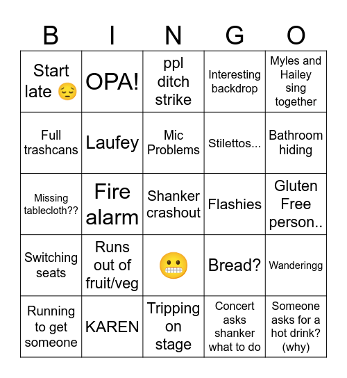Valentine's Showcase Bingo Card
