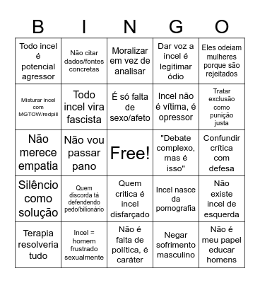 Bingo da Live Bingo Card