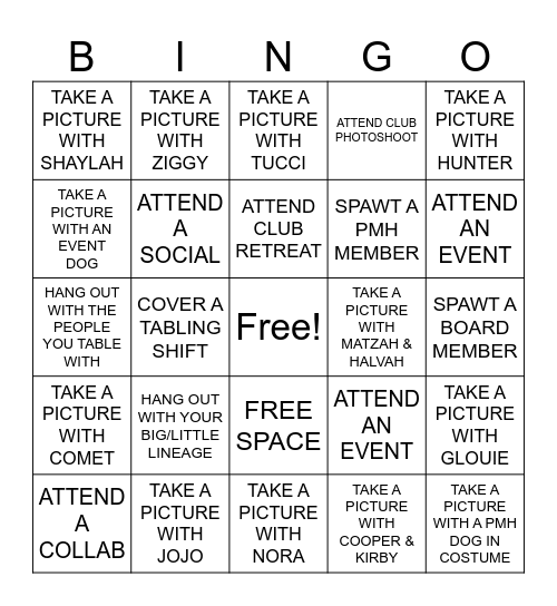 PMH SPRING '26 BINGO Card