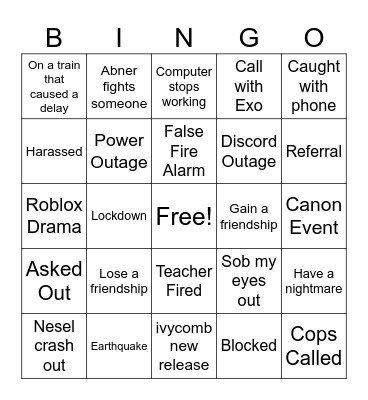February 2026 Bingo Card