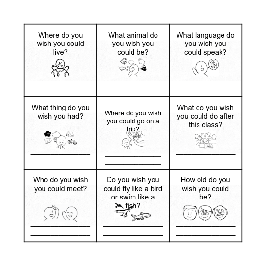 Wish Interview BINGO Card