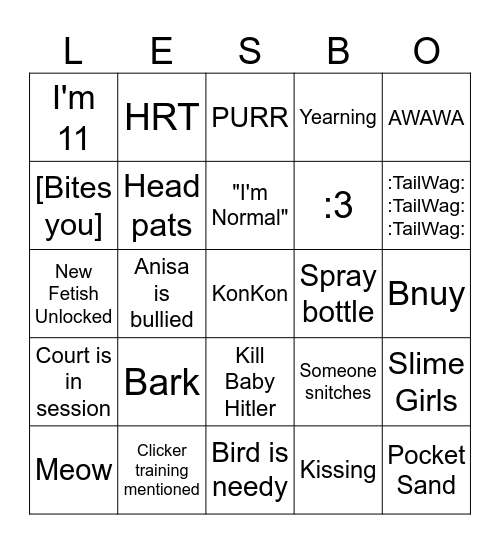 Lakeside Refuge Bingo Card