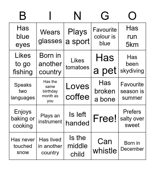 Bingo Card