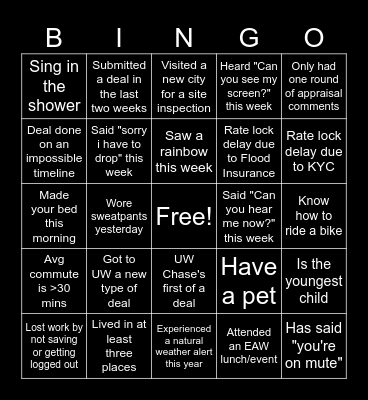 OBS Bingo Card