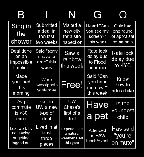 OBS Bingo Card