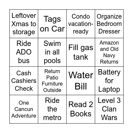February 2026 Bingo Card