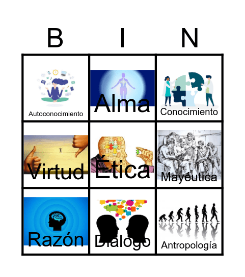 Filosofía Bingo Card