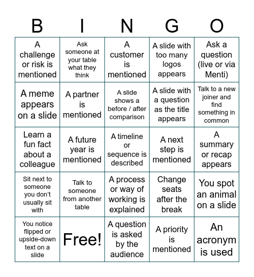 ServiceNow Stream KO 2026 Bingo Card
