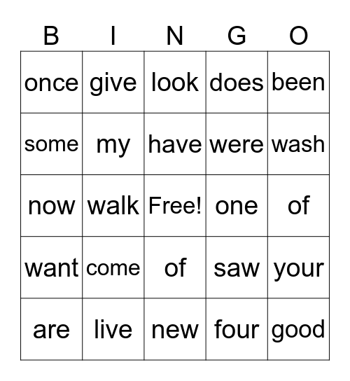 SWYCS 2-3 Bingo Card