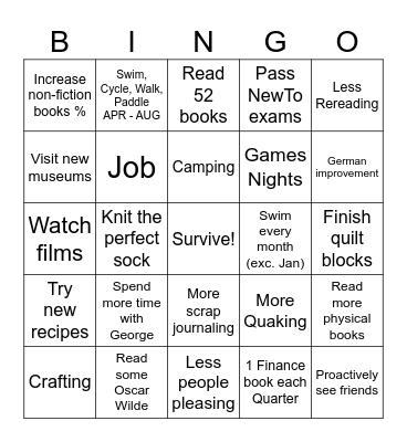 2026 Bingo Card