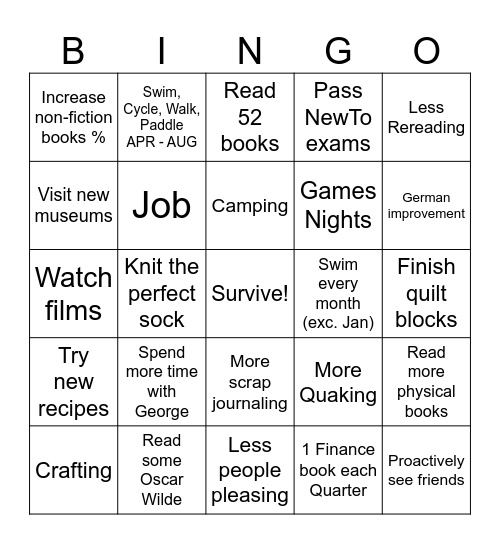 2026 Bingo Card