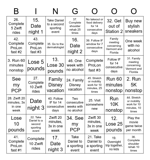 Nick 2026 Bingo Card