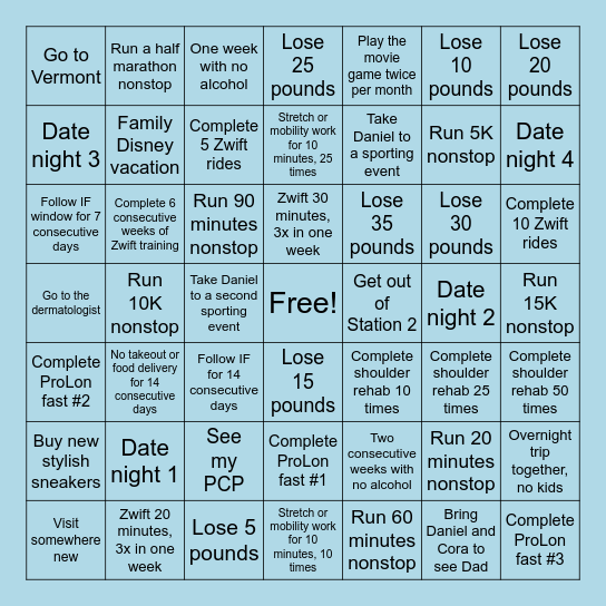 Nick 2026 Bingo Card