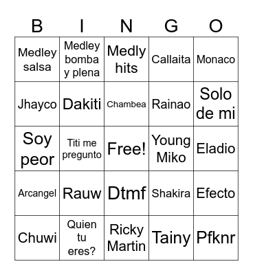 Benito Bowl Bingo Card