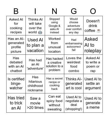 Procurement Excellence Team Bingo Card